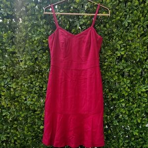 New Banana Republic Satin Magenta Dress